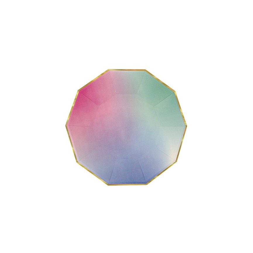 8 Ombre Large Plates
