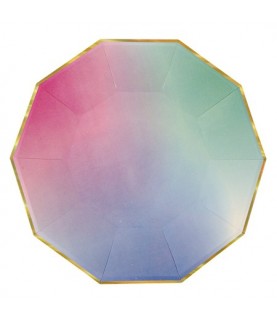 8 Ombre Large Plates