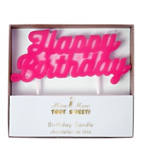 Bougie Happy Birthday Rose