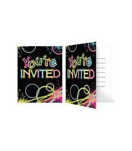 Glow Party Invitations