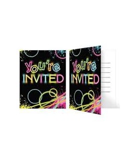 Glow Party Invitations