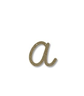 Acrylic Gold Glitter Letter A