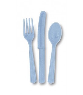 18 Baby Blue Cutlery