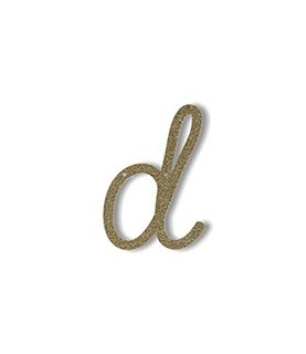 Acrylic Gold Glitter Letter D