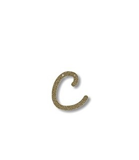 Acrylic Gold Glitter Letter C
