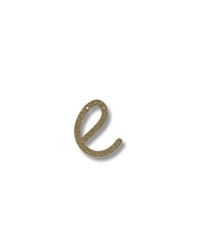 Acrylic Gold Glitter Letter E