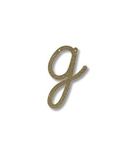 Acrylic Gold Glitter Letter G