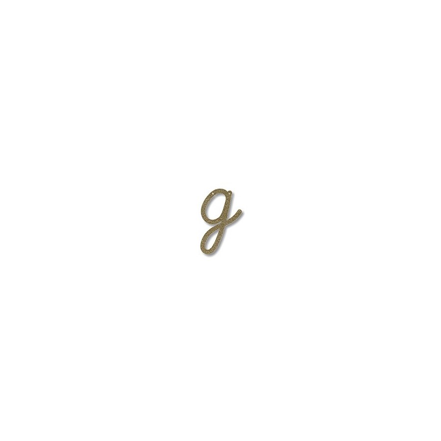 Acrylic Gold Glitter Letter G