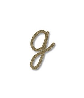 Acrylic Gold Glitter Letter G