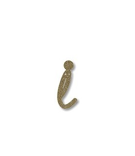 Acrylic Gold Glitter Letter I