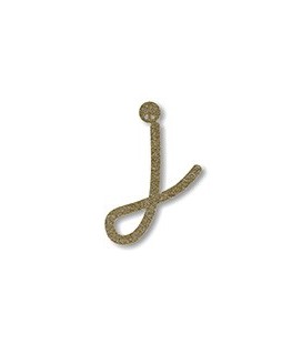Acrylic Gold Glitter Letter J