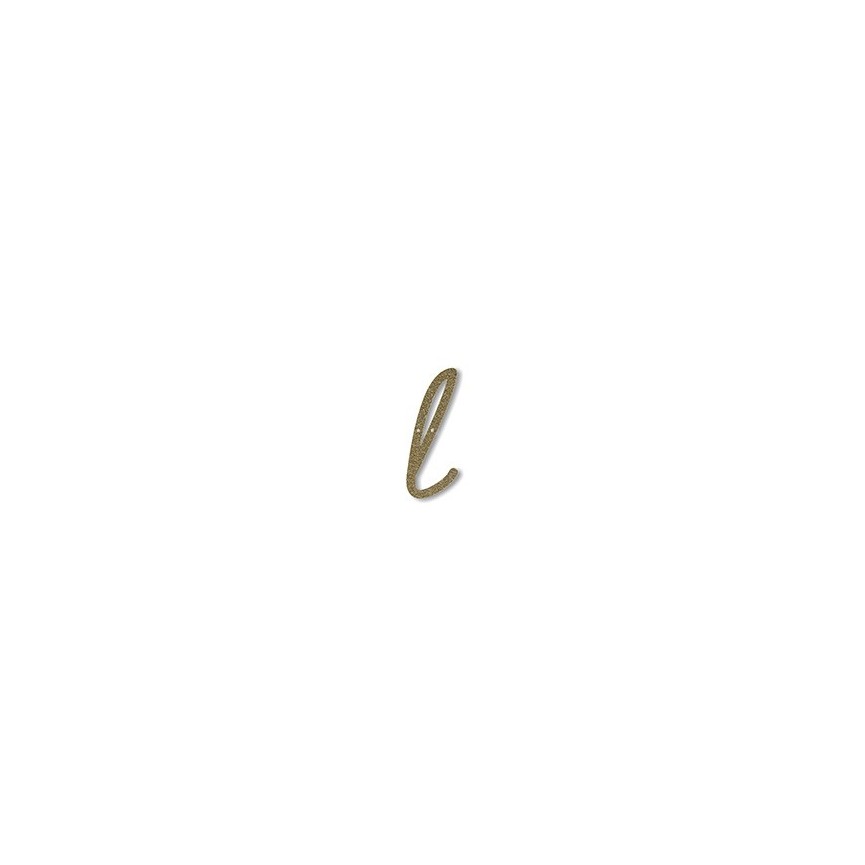 Acrylic Gold Glitter Letter L