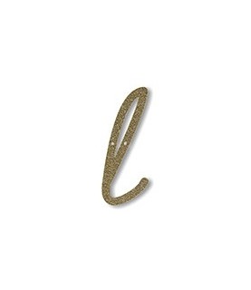 Acrylic Gold Glitter Letter L