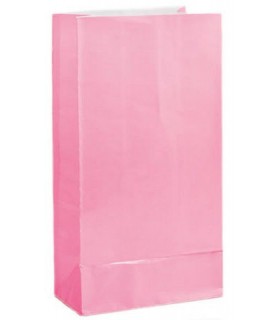 12 pink Paper Party Bags