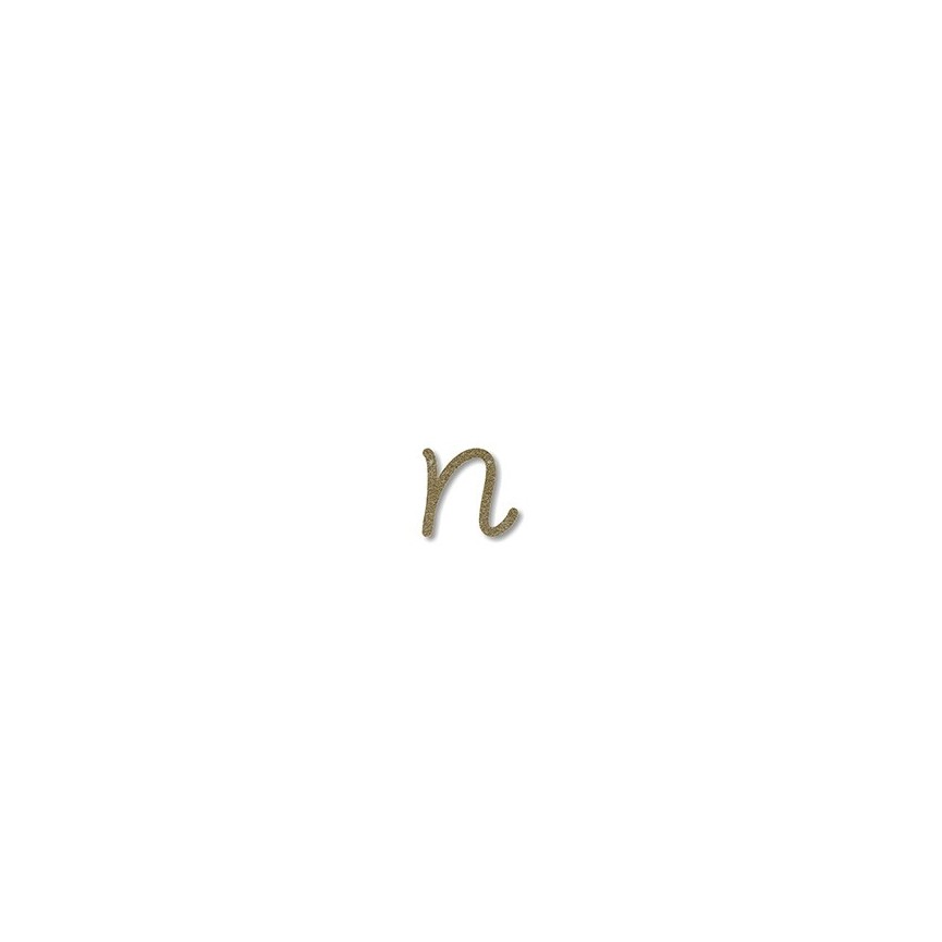 Acrylic Gold Glitter Letter N