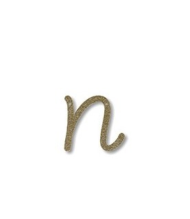 Acrylic Gold Glitter Letter N