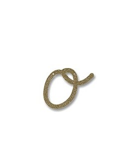 Acrylic Gold Glitter Letter O