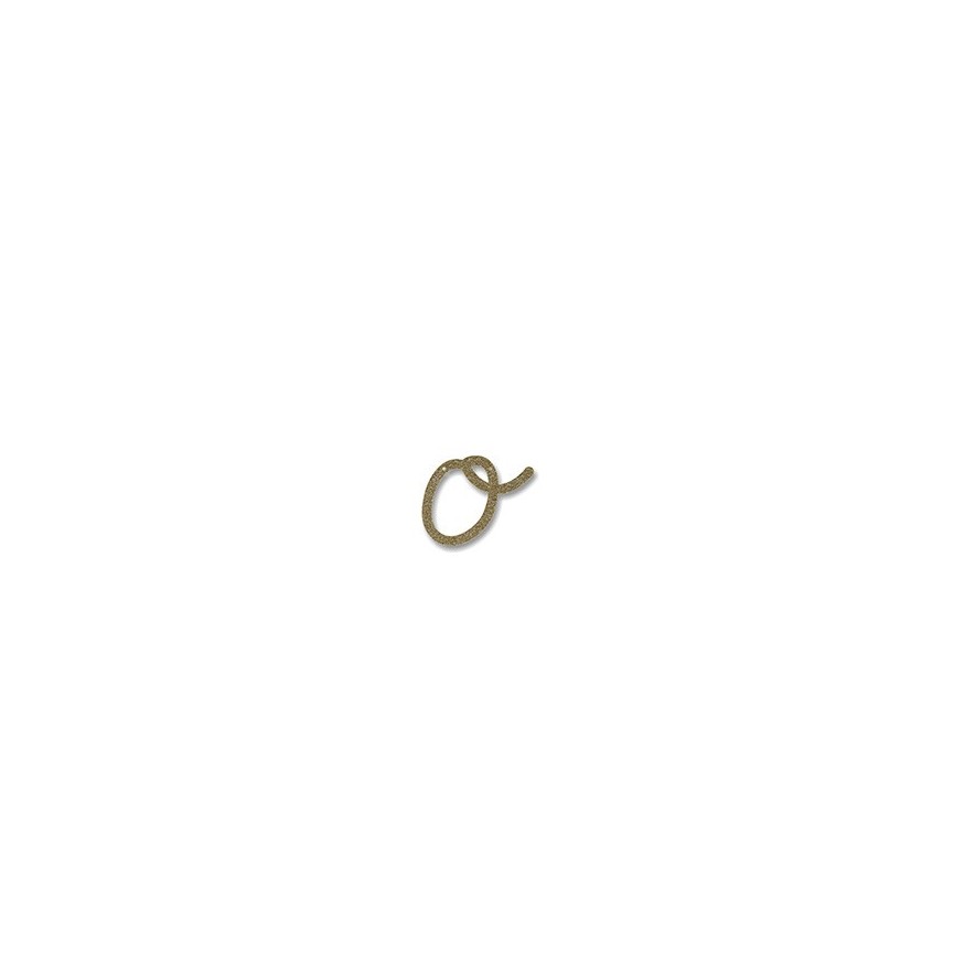 Acrylic Gold Glitter Letter O