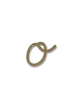 Acrylic Gold Glitter Letter O