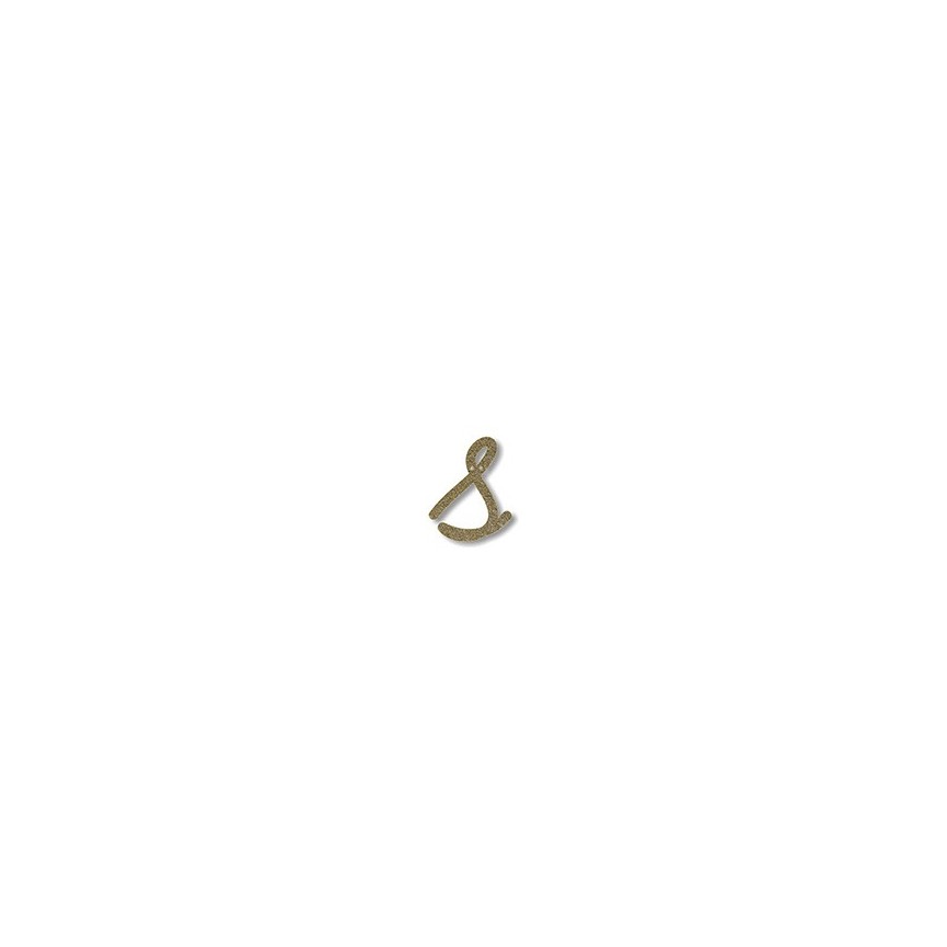 Acrylic Gold Glitter Letter S