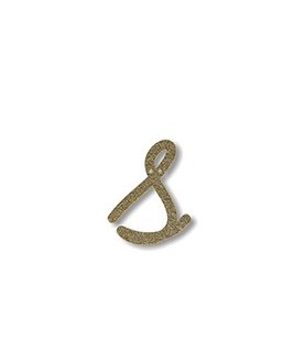 Acrylic Gold Glitter Letter S