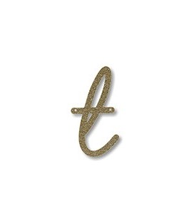 Acrylic Gold Glitter Letter T