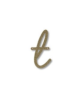 Acrylic Gold Glitter Letter T