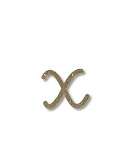 Acrylic Gold Glitter Letter X