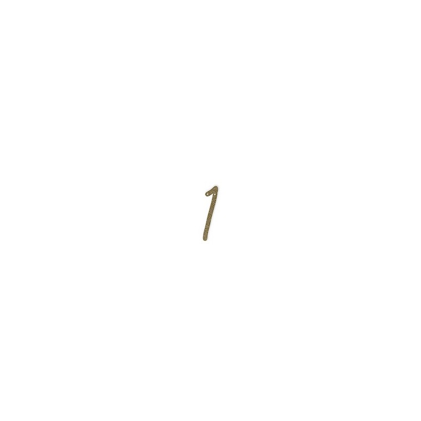 Acrylic Gold Glitter Number 1 Acrylic Gold Glitter Number 1