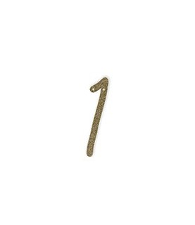 Acrylic Gold Glitter Number 1
