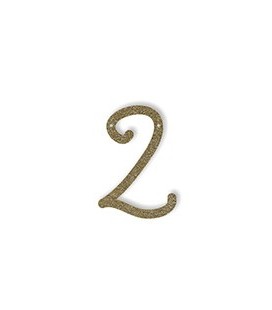 Acrylic Gold Glitter Number 2