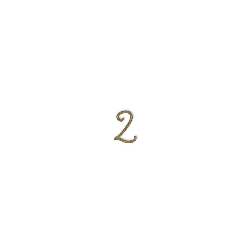 Acrylic Gold Glitter Number 2