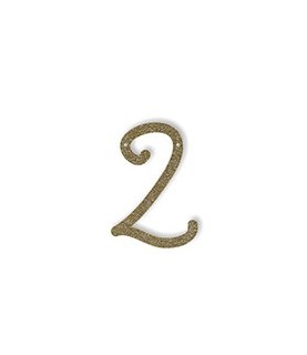 Acrylic Gold Glitter Number 2