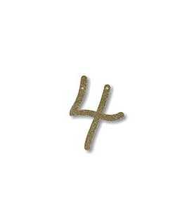Acrylic Gold Glitter Number 4