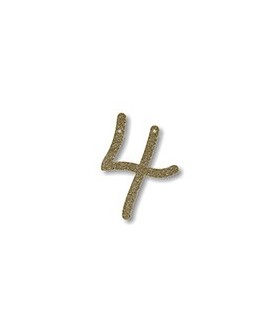Acrylic Gold Glitter Number 4