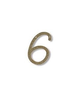 Acrylic Gold Glitter Number 6