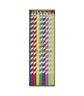 24 Bright Multi Color Candles