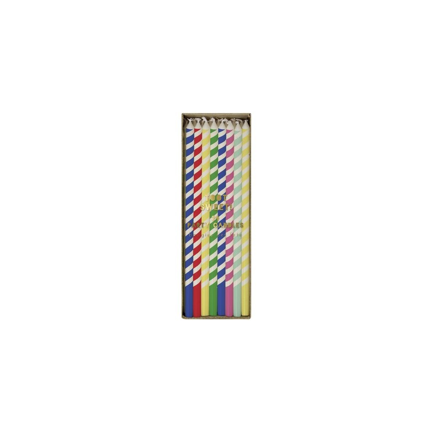 24 Bright Multi Color Candles