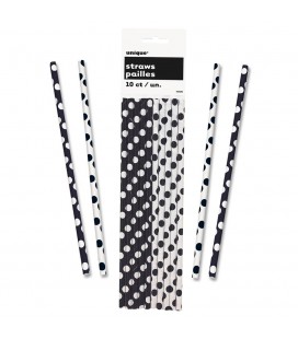 25 Orange Star Paper Straws