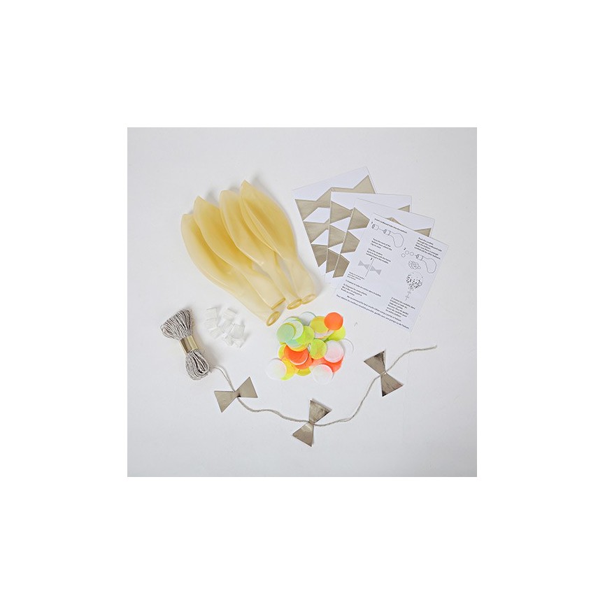 Kit 8 Neon Confetti Balloons