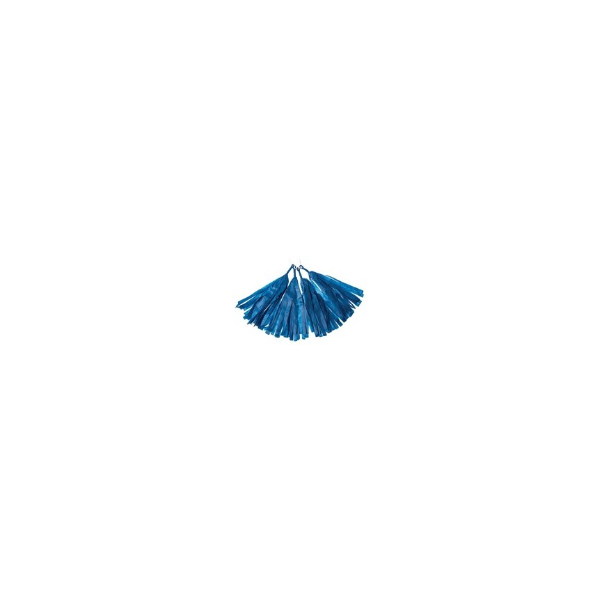 4 Bleu Cobalt Tassels