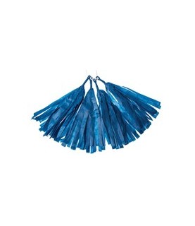 4 Bleu Cobalt Tassels