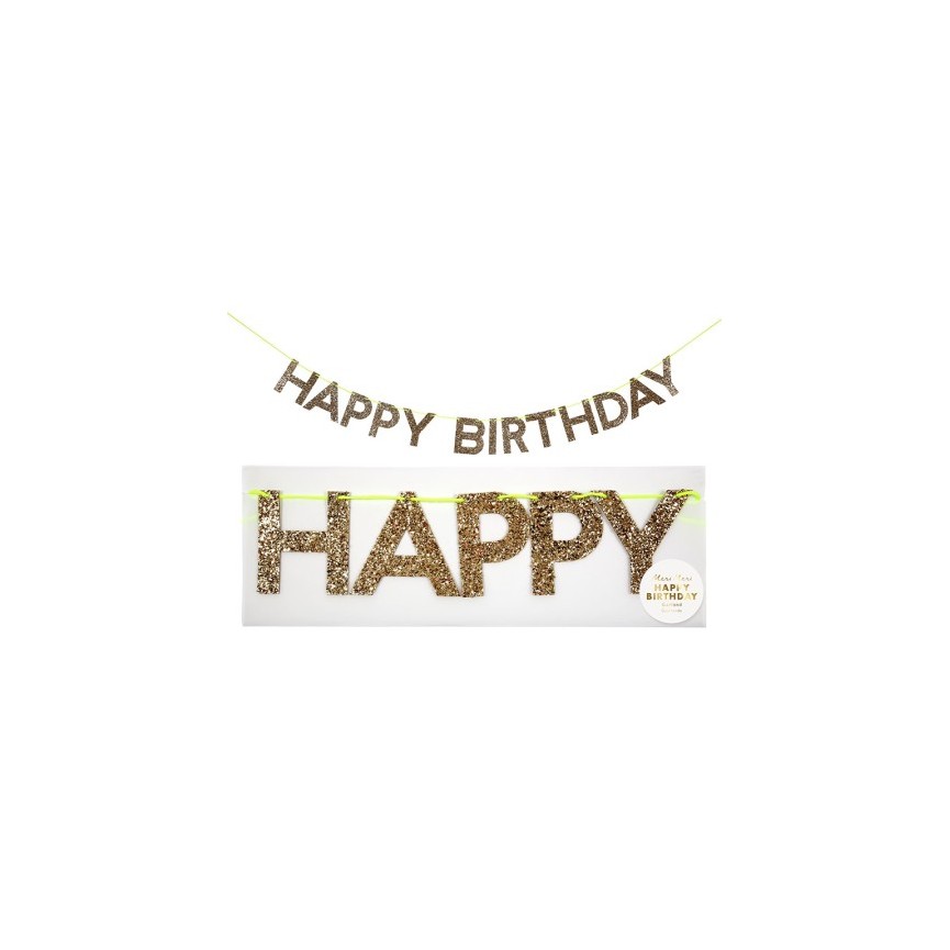 Gold Happy Birthday Garland Gold Happy Birthday Garland