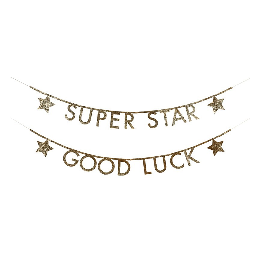 Gold Glitter Letter Garland Kit