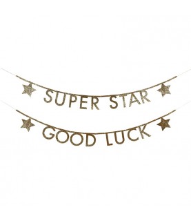 Gold Glitter Letter Garland Kit