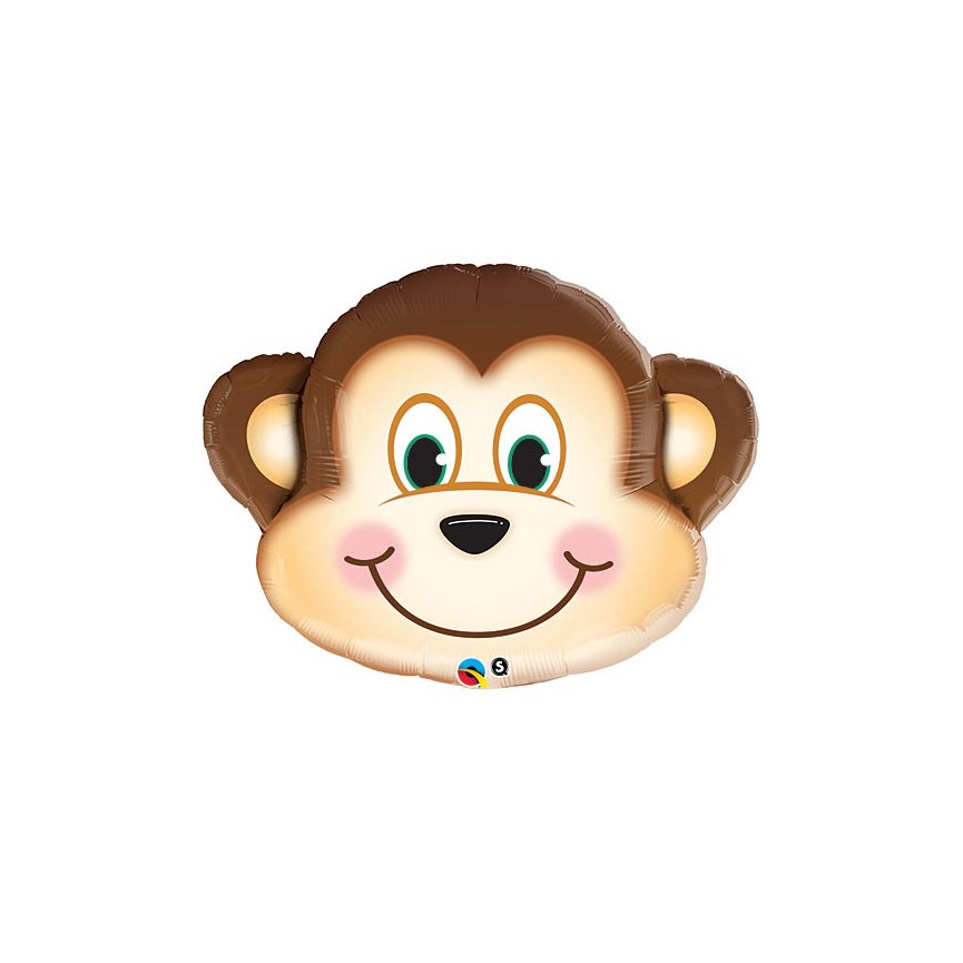 Monkey Head Mylar Balloon