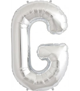 Silver G Mylar Balloon