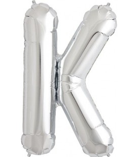 Silver K Mylar Balloon