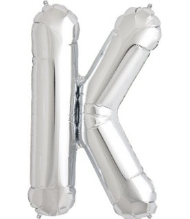 Silver K Mylar Balloon