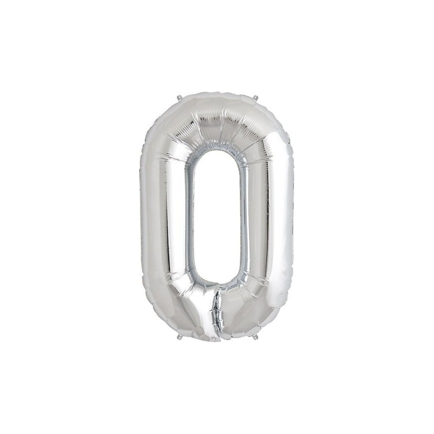 Silver O Mylar Balloon